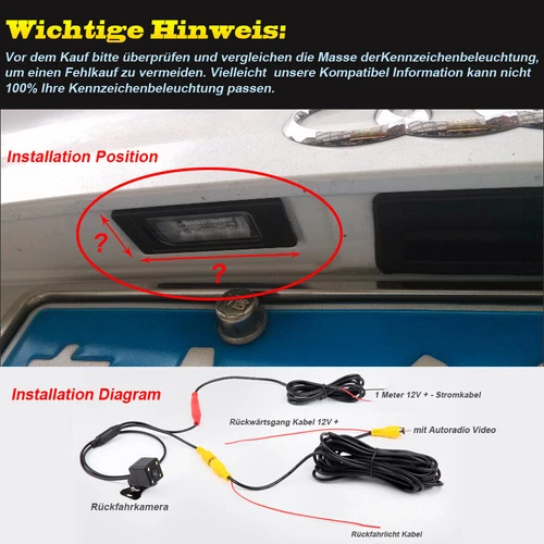 Cámara de marcha atrás CCD para Ford Mondeo MK3 MKIII 4/5D hatchback B4Y BWY familiar sedán - Imagen 6 de 7