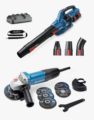 Dongcheng Leaf Blower - 650CFM, 40V Cordless Leaf Blower with 2 4.0Ah Batteries,