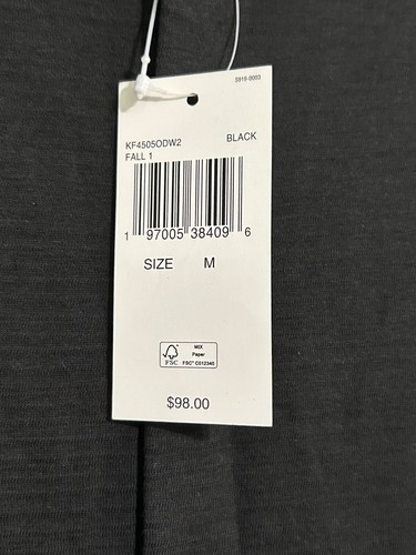Camisa Michael Kors Hombre Talla Mediana Negra Manga Larga Con Botones Calce Ajustado Texturizada - Imagen 7 de 15