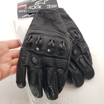 Alpinestars Celer V2 Leather Gloves - 1100 Black/ Black XXL | eBay