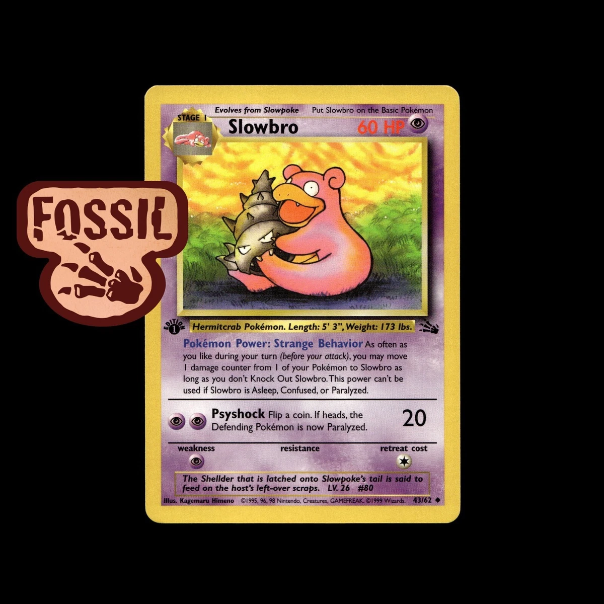 1995 slowbro pokemon card value (43/198) Holographic Celebrate the legacy of your favorite tabletop game with this Mega Slowbro EX 2016 Pokemon XY Evolutions Full Art #27 PSA Authenticated 9 Card Pokemon Card - Gym Heroes