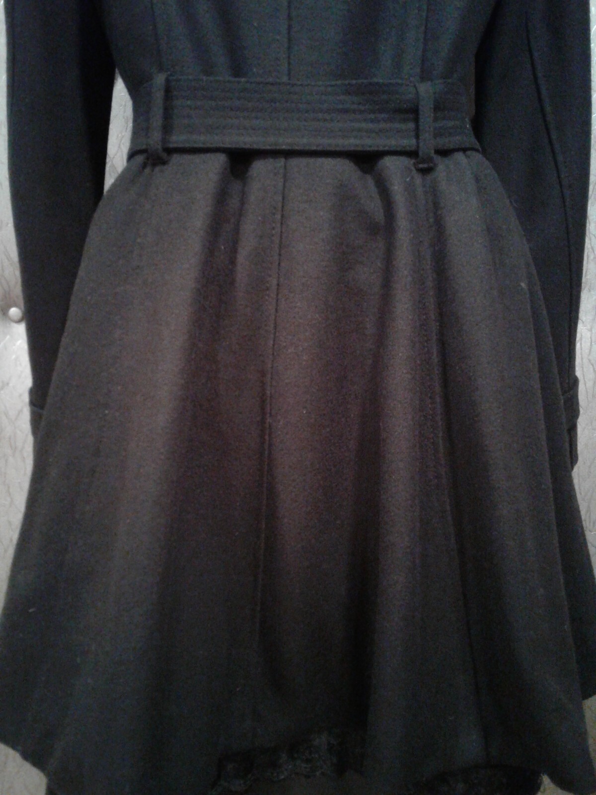 DIVIDED DOUBLE BUTTON BLACK WOOL COAT JACKET WOME… - image 6