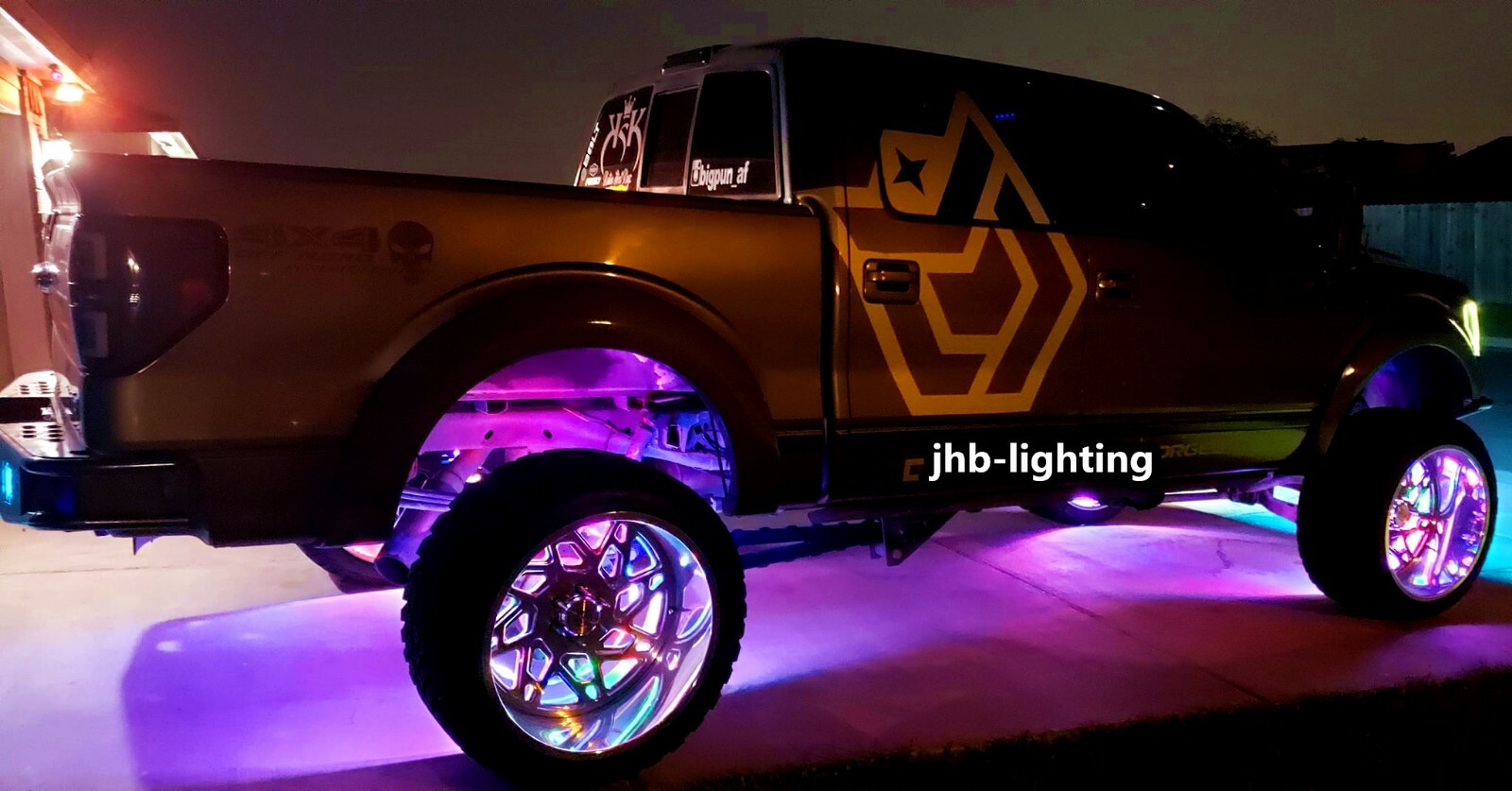 JHB 4x 17.5"Multicolor DOUBLE ROW CHASING Flow LED Trucks Wheel Rings Rim Lights