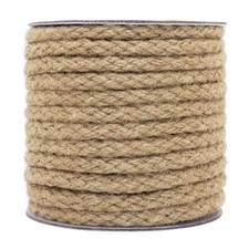 52Ft 8mm Natural Jute Twine Rope for Cat Scratching Post Bundling Gardening