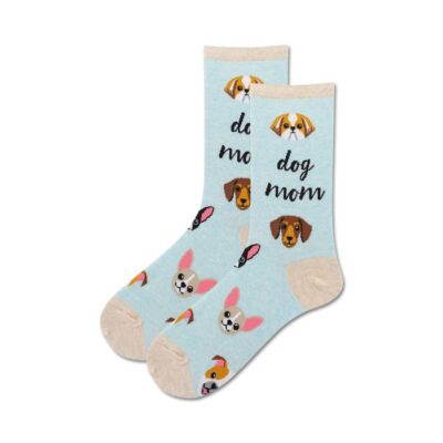 Hot Sox Women Dog Mom Crew Socks HSW10329