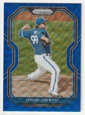 2021 Panini Prizm Blue Wave Tier 3 Hyun-Jin Ryu /60 Toronto Blue Jays #233