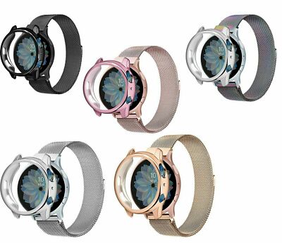Samsung Galaxy Watch Active 2 40mm 44mm Stainless Steel Loop Milanese Band Strap