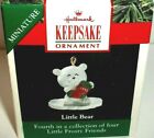 Little Bear`1990`Miniature-#4 Little Frosty Friends Series,Hallmark Ornament,New