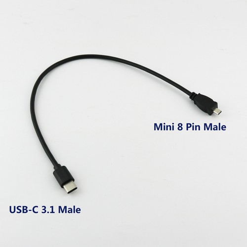 30cm USB Typ-C 3.1 Stecker auf MINI 8 PIN Stecker USB 2.0 OTG Kabel für Nikon Kamera - Bild 2 von 8