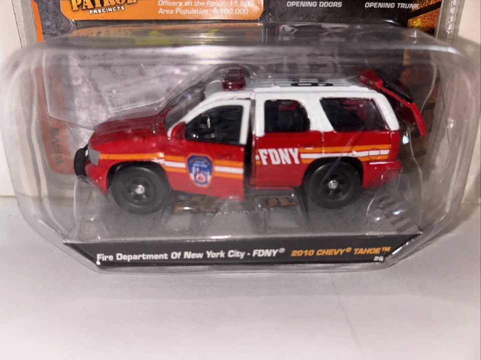 Jada 10 2010 Chevy Tahoe пожарный департамент Нью-Йорка FDNY герой патрульный автомобиль - Изображение 3 из 4