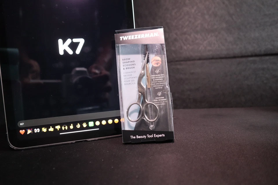 Tweezerman Brow Shaping Scissors and Brush - Stainless Steel Eyebrow Trimming🔥 - Image 4 of 4