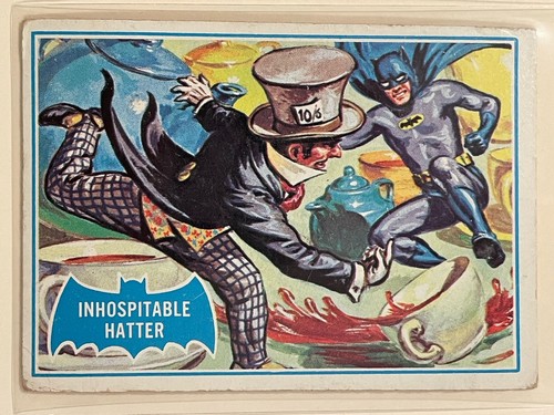 1966 Topps Batman Blue Bat #42B Inhospitable Hatter! — TAG (grade unconfirmed)