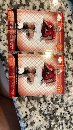 2002 Upper Deck Soccer David Beckham #71 "Minacce di punteggio" Manchester United - Foto 5 di 6