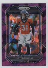 2022 Panini Prizm Purple Ice Prizm 51/225 Justin Simmons #91 fm0