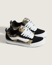 Vans Knu Skool zapatos de skate negro gamuza superior con camuflaje verde talla 6 horas