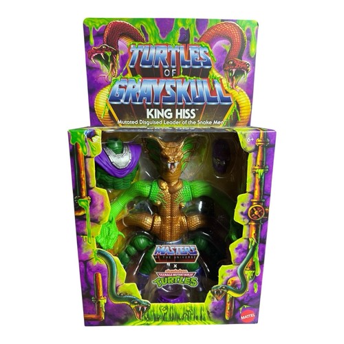 NEW MOTU X Turtles Of Grayskull King Hiss Deluxe Figure Unpunched Mattel TMNT