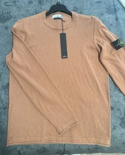 Stone Island Sweatshirt Crewneck Long Sleeve Logo Patch New With Tags Men Size M