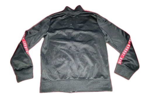 Nike Air Jordan Zip Up Sweatshirt~Youth Boys sz 6-7 Black/Red Trim - Picture 2 of 5