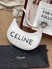 Celine Ava Medium Hobo Shoulder Bag White