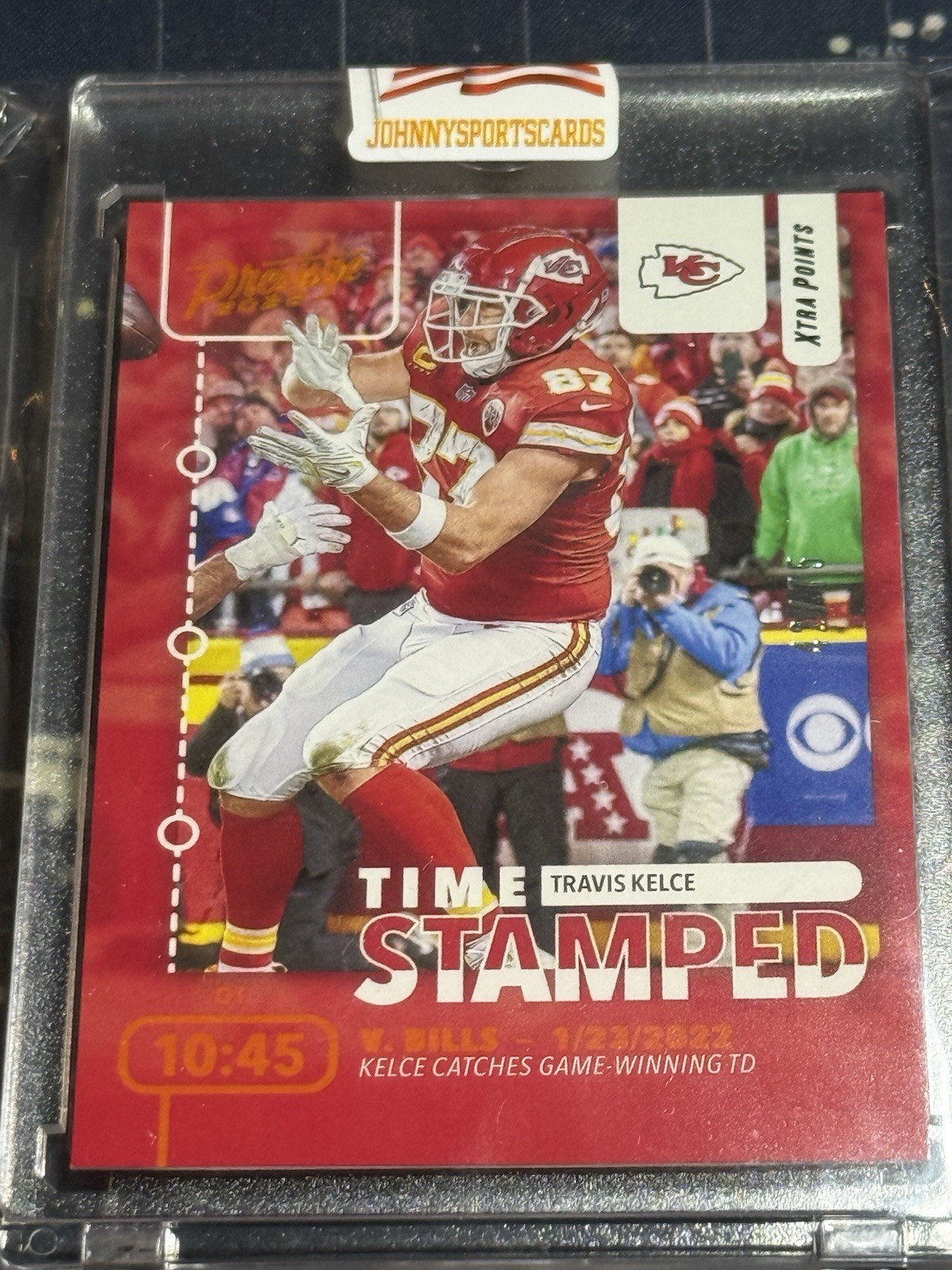 2022 Panini Prestige Travis Kelce Time Stamped Xtra Points TS-4 42/75 CHIEFS HOF
