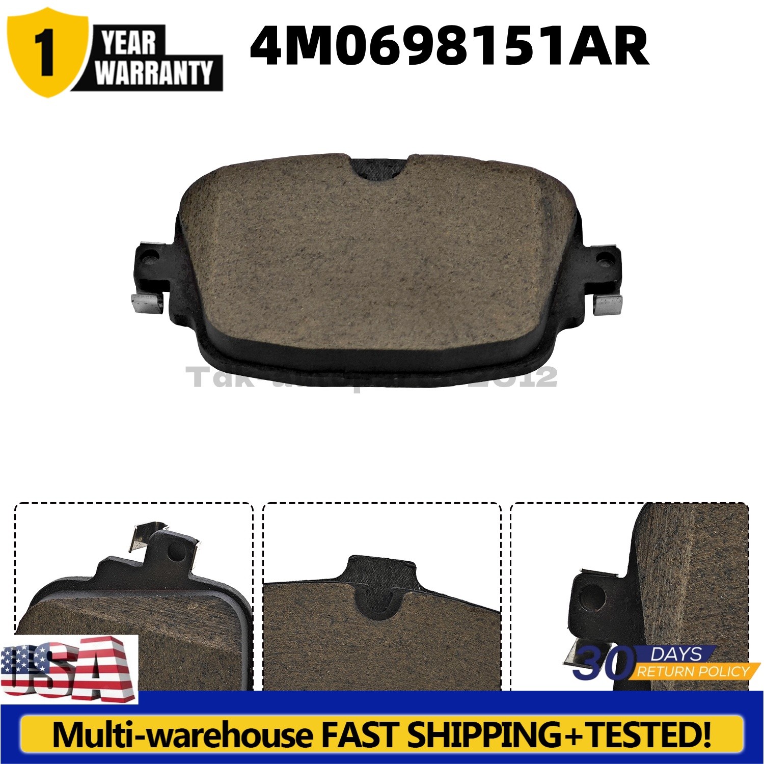 Front & Rear Brake Pad 4M0698151AR 4M0698451AA For 2018-2020 Lamborghini Urus