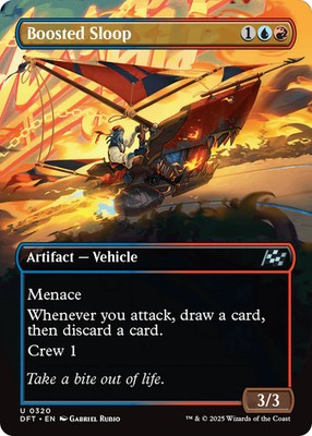 Boosted Sloop (Borderless) [Aetherdrift] Foil Near Mint