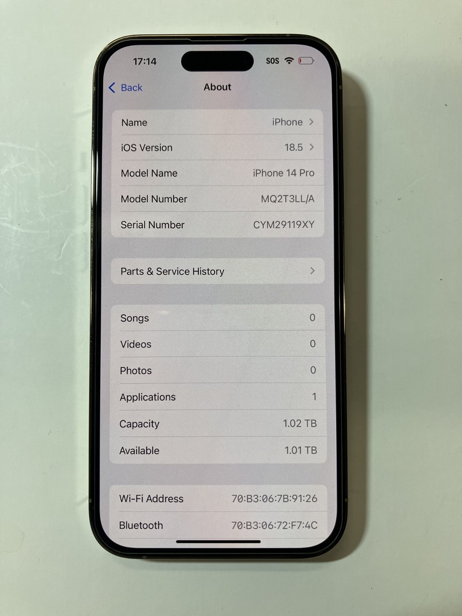 Apple iPhone 14 Pro 1TB Gold - Unlocked - Good Condition - 85 
