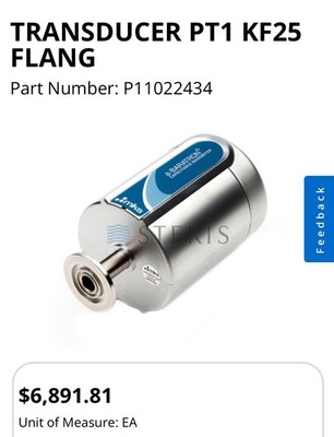 Steris Transducer PT1 KF25 Flang PN# P11022434. (New In Box)
