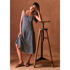 Sézane Marguerita Blue Floral Midi Dress size 42FR/10 US $295