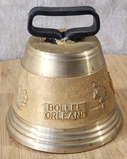 Ancienne Cloche Bronze à Vache Bollee Orléans Motif Chamois Fleur Sapin Trèfle..