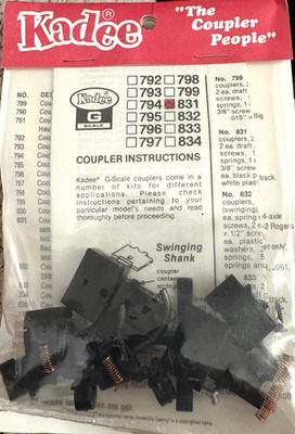 Kadee G-Scale 831 Couplers w/Truck Mount Gearboxes (2 per pack)