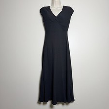 Jones New York Dress Black Rhinestone V-Neck Sleeveless Gown 4 Formal Evening