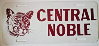 VTG CENTRAL NOBLE HIGH SCHOOL ALBION INDIANA METAL LICENSE PLATE F5