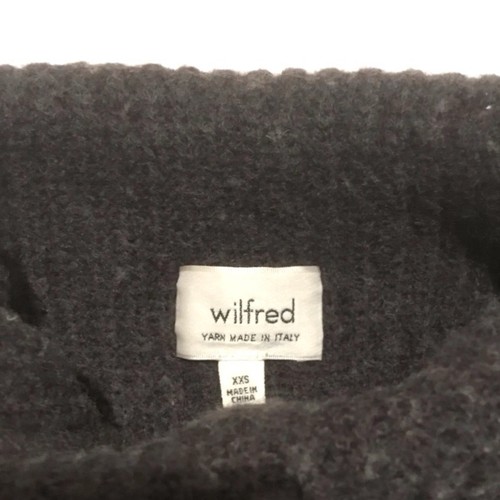 Wilfred Aritzia Dark Grey Sleeveless Sweater Turtle Neck Wool Made in Italy Cowl - Foto 10 di 12