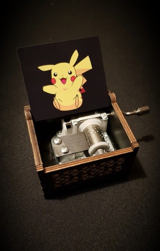 Boîte à musique en bois Pokemon - Personnalisable - Photo 4/5