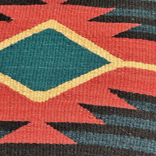 Tribal Geometric Southwest Wool Kilim Colorful Boho Couch Throw Pillow Cushion - Picture 4 of 13