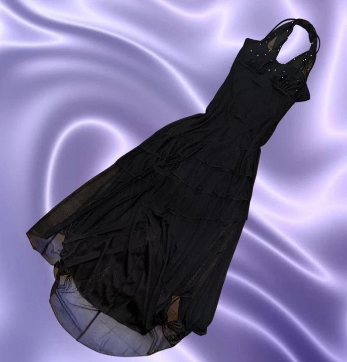 ebay black evening dress LaDivine CD749 Black Nude 12 Sale – The Dress Outlet