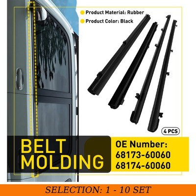 4-40PCS Weatherstrip Window Belt Sealing Front Rear Fit 2010-2024 Toyota 4Runner