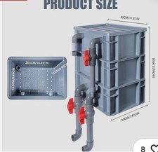 3-Layer Aquarium Filter Box with 25W Pump, Adjustable Inlet & Outlet, Includes W