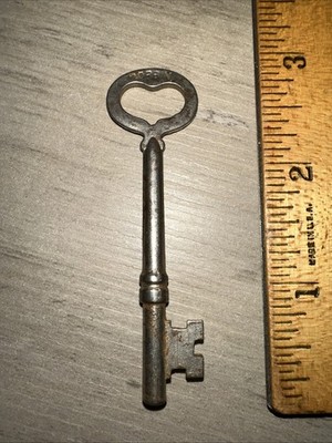 Antique Corbin Skeleton Key Steel Solid Barrel 2.75 inch