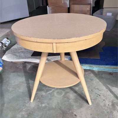 Mersman 8125 Round Light Wood End & Side Tables Solid Wood Pair | eBay