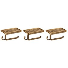 3 Sets Wall Mounted Toilet Roll Holder Tissue for Bathroom Paper