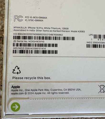 iPhone 16 Pro 128 Go Blanc Titane MYMA3LL/A NEUF SCELLÉ EN USINE ! - Photo 4 sur 4