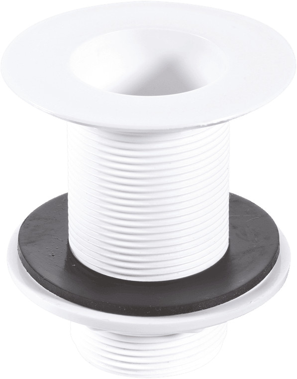 McAlpine W3 1.5"" Backnut Sink Waste: 85mm White Plastic Flange x 3.5"" Tail