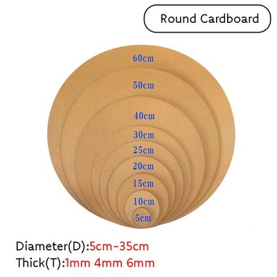 Cardboard Discs Plate Round Sheet 5cm 10cm 15cm 20cm 25cm 30cm 35cm