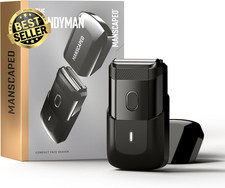 ® the Handyman™ Compact Face Shaver – Portable Men’S Travel Facial Hair Groomer,