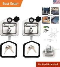 T-Handle Latch,2 Truck Tool Box Latch Stainless Lock Replacement Handle with ...