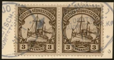 German 1901 SW Africa OKAUWEJO DSWA Mi11 Unwmk 3pf Yacht 104423