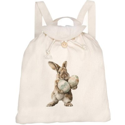 Canvas-Rucksack / Backpack ''Osterhase mit Eiern'' (RK00046506)