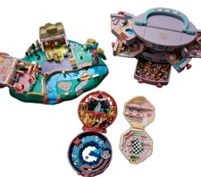 Polly Pocket Bluebird Dolls Figures Accessories Playsets Compacts LOT OF 30 PCS